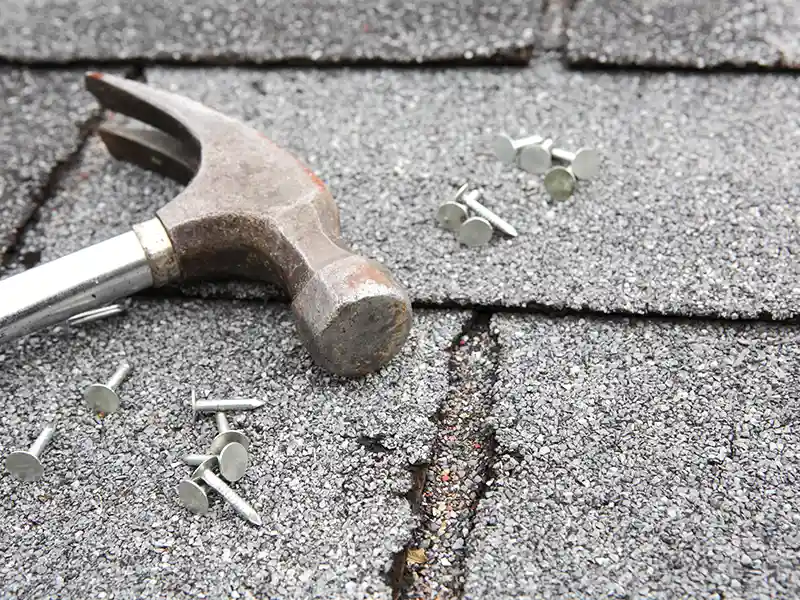 Hammer on roof