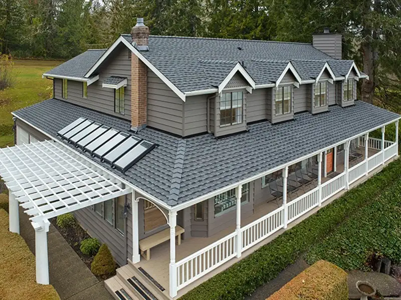 Home with Pewter Gray Timberline UHDZ roof shingles