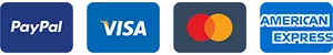 We accept PayPal, Visa, MasterCard, and American Express
