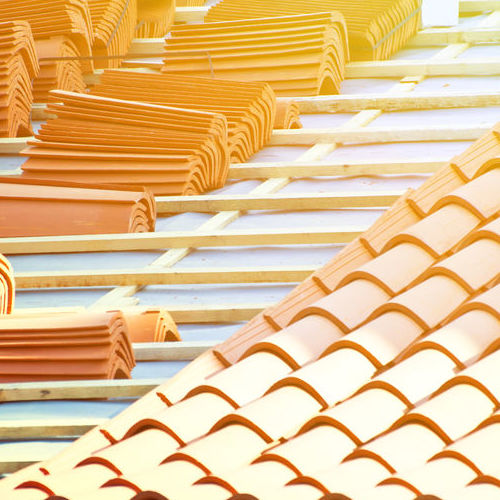Concrete tile roofing